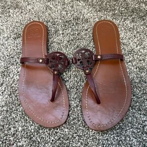 Tory Burch Brown Leather Sandals